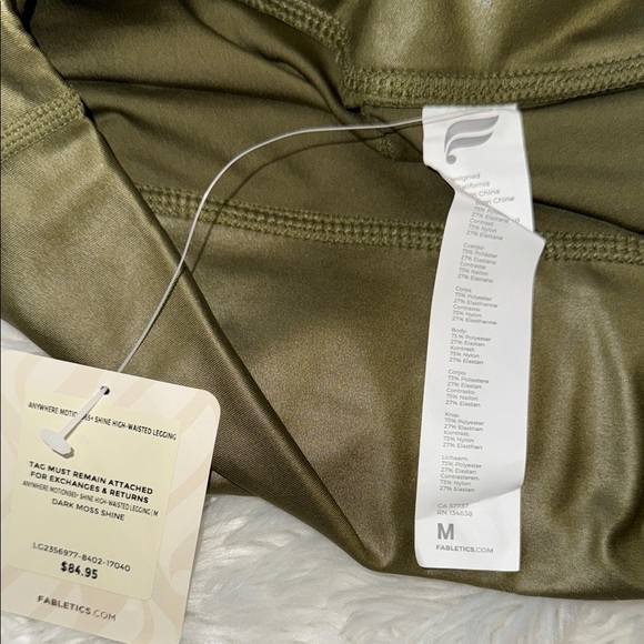 Fabletics Anywhere Motion365+ Shine High-Waisted Legging Medium NWT - Picture 10 of 12